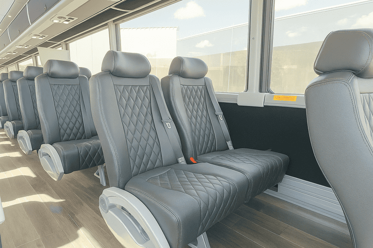 interior of Charter Bus Rental Killeen charter bus
